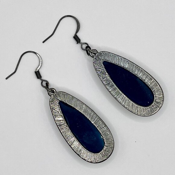 Opal Elegance - Handcrafted Imitation Opal Drop Earrings - Picture 3 of 3